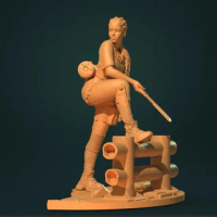 Unassambled 1/24 ANCIENT WARRIOR STAND Resin figure miniature model kits Unpainted