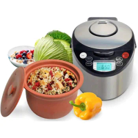 Smart Organic Clay Pot Multi Cooker - Toxin Free Clay Rice Cooker, Delay Start Slow Cooker, Stew Cooker, Electric Soup Pot