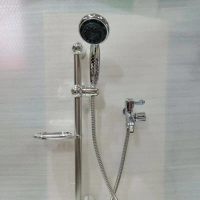 shower tiang/ Hand shower mandi set +komplit tiang +komplit kran cabang+tempat sabun SHOWER 5 varias