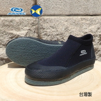 [台灣製 Aropec ] 兒童-成人 短筒 黑 毛氈底 防滑鞋 潛水鞋,溯溪鞋,套鞋;適合溪邊,珊瑚礁