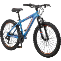 Flatrock Youth/Adult Hardtail Mountain Bike, 24 to 29-Inch Wheels, 21-Speed Twist Shifters, 14.5 to 18-Inch Lightweight
