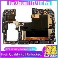 Global Firmware Mainboard Plate For Xiaomi 11t Mi11t M11t Mi 11t Pro Full Chips Main Circuits Boards 128GB 256GB Motherboard