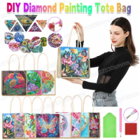5D Diamond Painting Special Handbag DIY eco-friendly Shopping StorageBag Foldable Vanvas Bag Household Storage Bag Craft Handbag