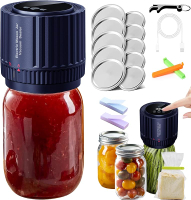 《308》YANOY Electric Mason Jar ชุดเครื่องซีลสูญญากาศสำหรับปากกว้างและปากขวดเมสันปกติMason Jar เครื่อง