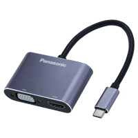 【Panasonic 國際牌】USB3.2 Type-C 轉HDMI+VGA 轉接器