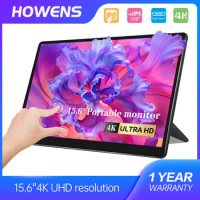 15.6 inch Touch Portable Monitor 4K FHD 3840*2160 for External Second Screen LCD Display for HDMI Type-C Xbox PS4 Switch Laptop