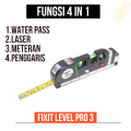 Fixit Waterpass Laser 4 in 1 - Alat Leveling dan Penggaris Laser Merah