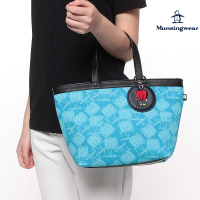 【Munsingwear】企鵝牌 女款寶藍色超好裝質感印花保冷袋 MLRE0A55