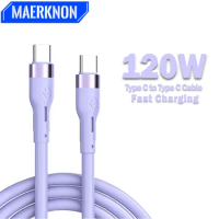 120W USB C to USB Type C Cable PD Fast Charging USB Type C Data Cable For Samsung Xiaomi Huawei USB Data Line 1m/1.5m/2m