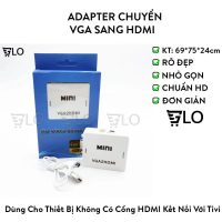 Box Chuyển VGA Sang HDMI HD Mini, Bộ Adapter Chuyển VGA Ra HDMI