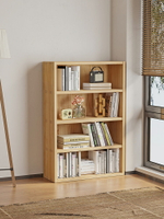 實木書柜落地置物架飄窗窄柜展示柜松木儲物柜木質簡易柜子小書架