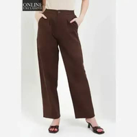Giordano Women's (Online Exclusive) Beau Monde Cotton Pants 1341522080 L Brown