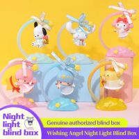 Genuine Sanrio's Miniso Wish Angel Nightlight Blind Box Kawaii Pochacco Cinnamorol Kuromi Children's Toy Girl Christmas Gift