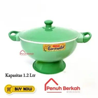 CETING NASI TAHAN PANAS / TEMPAT NASI MODEL THERMOS KHAISHA EMERALD Hijau