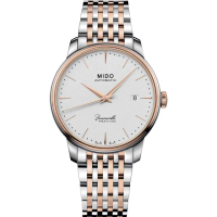 【MIDO 美度】官方授權 BARONCELLI 簡約超薄機械腕錶-雙色39.5mm 618年中慶(M0274072201100)
