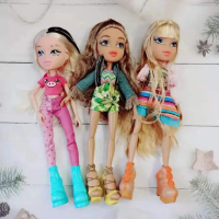 【Xrystal】 ตุ๊กตาแฟชั่น Bratz รุ่น Cloe, Jade, Maya, Sasha และ Yasmin รูปฟิกเกอร์แอคชัน ตุ๊กตาผู้หญิง