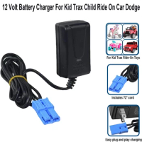 12 Volt 1.0 Amp Battery Charger For Kid Trax Disney Mickey Mouse, 12V Ride-On Toy, Kids Electric Power Scooters, Car, Truck