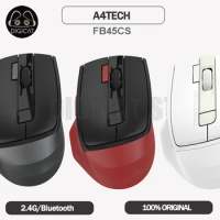 A4Tech FB45CS Wireless Mouse 2 Mode 2.4G Bluetooth Mute Air Mouse Sensor DPI Adjustable Rechargeable Ergonomic Office Mice Gifts