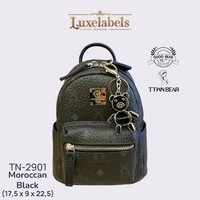 Luxelabels TTWN Bear Ransel Kecil Wanita / Tas Gendong Anak Kecil Motif Beruang TN2901 Black