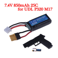 M17 Gun Battery 7.4V 850mAh 25C Lithium Battery For UDLP320 UDL-M17 Simulation Model Toy Guns Accessories