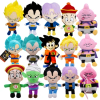 Dragon Ball Series Plush Stuffed Toys Super Goku Vegeta Picollo Trunks Gohan Buu Cartoon Anime Figures Dolls Baby Birthday Gifts