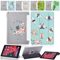 For Apple IPad 7 8 9th Gen 2020 Tablet Case for Air 1 2 3 4/mini 1 2 3 4 5/iPad (5/6th) Cartoon Smart Tri-fold Stand Cover Case