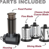 Slicer Shredder Attachments for KitchenAid Stand Mixer Cheese Grater Attachment for KitchenAid, Slicer Accessories with 3 Blades