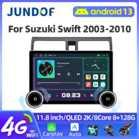 11.8" 2K 2000*1200 QLED Wireless CarPlay Android Auto Car Radio for Suzuki Swift 2003-2010 Multimedia autoradio GPS Navigation