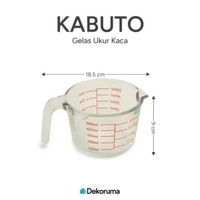 Dekoruma KABUTO Gelas Ukur Kaca / Cangkir Ukur / Gelas Kaca dengan Ukuran 500ML
