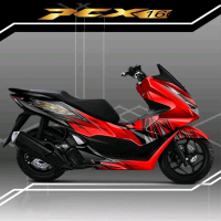 Decal stiker honda all new pcx 160 full body Striping motor variasi p c x motif grafis sudah ada lap