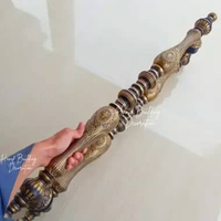 Handle Pintu Rumah Utama Kuningan VIntage Classic Brass Pull Handle Besar Mewah Panjang 90 cm