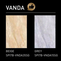 Keramik Merek Signature Type Vanda Beige, Grey Ukuran 25x40 Glossy