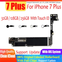 Unlocked Mainboard 32gb / 128gb / 256gb Motherboard for iphone 7 Plus Logic Boards With/Without Fingerprint with Full Chips IOS