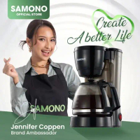 Samono 750ML Coffee Maker Mesin Kopi Multifungsi 2 in 1 Anti Bocor 600Watt Low Watt Bahan Plastik SW
