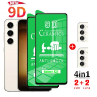 4IN1 Ceramic Film for Samsung Galaxy S23 S22 S21 S20 FE Plus Soft Camera Lens Screen Protector on Galaxy S10 Lite Not Glass Film