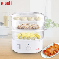 Electric Steam Cooker Household Mini Multifunctional Steam Cooker Timed Egg Cooker Three-layer Large Capacity Steam Cooker 9L