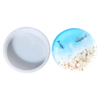 14Inch Large Round Ornament River Table Making Silicone Mold DIY Crystal Epoxy Resin Mold Epoxy Exhibition Table Diy Crafting