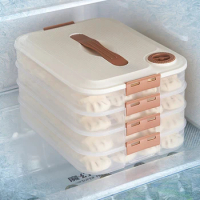 Kitchen Organizer Dumpling Box Food Storage Container Refrigerator Keep Fresh Storage Box Multi-Layer Transparent Dumpling Box