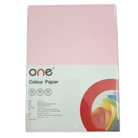 กระดาษการ์ดสี ONE A4 80 แกรม สีชมพู 50 แผ่น