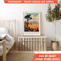 Tranh treo tường, Grand Canyon National Park Travel Poster, Grand Canyon Travel Poster, National Par