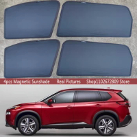 Magnetic Car Sunshade Shield Windshield Frame Curtain Sun Shades for Nissan X-Trail T33 XTrail ROGUE 2022 2023 2024 Accessories