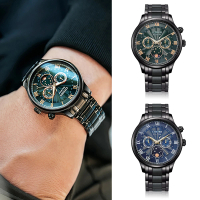 CITIZEN 星辰 官方授權 光動能紳士時尚月相錶-42mm/2款可選 情人節 禮物(AP1055-87X/AP1055-87L)