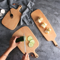 日式木質粘板櫸木面包披薩粘板水果板加厚切菜板家用砧板小案板