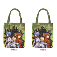 36X45CM New Anime NEON GENESIS EVANGELION EVA Ayanami Rei Asuka Figure handbag Large capacity shopping bag canvas bag Gifts