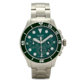 Fossil FS5726 運動系列三眼計時綠鏡潛水男腕錶