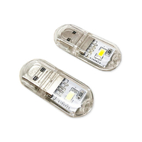 【超取免運】超迷你USB雙面透明LED燈 (10入) 白光 暖光 USB燈 手電筒 照明燈 LED隨身燈