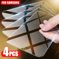 4PCS Tempered Glass For Samsung Galaxy A52 A53 A52S A71 A51 Screen Protectors Fingerprint Unlocking For Galaxy S21 S20 FE Glass