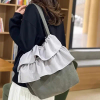 Beg Beruang Bunga, Beropol, Kapasiti Besar, Untuk Wanita, Gaya Baharu 2025, Sesuai untuk Pelajar Kol