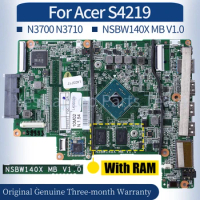 NSBW140X MB V1.0 For ACER S4219 Laptop Mainboard SR29E N3700 SR2KL N3710 With RAM Notebook Motherboard
