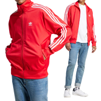 adidas 愛迪達 Og Adicolor Firebird 男款 紅色 立領 拉鍊 口袋 運動 外套 IJ7060